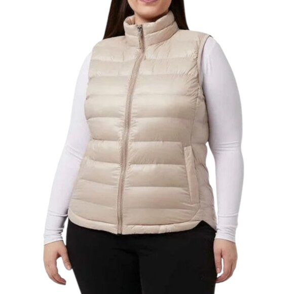 LNWOT 32 DEGREES  Beige Lightweight Puffer Vest sz S - Picture 1 of 8